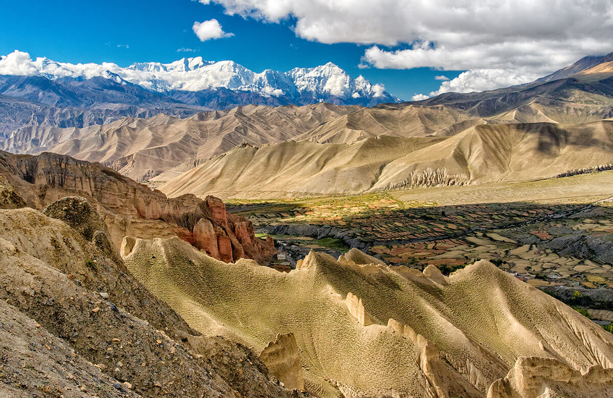 Landschaft in Mustang, Nepal