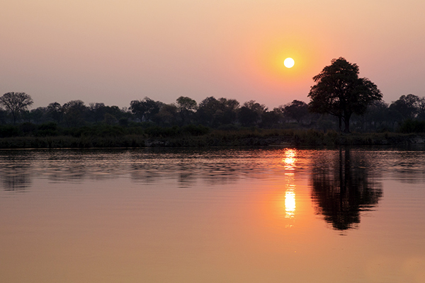 Landschaft beim Caprivi Streifen in Namibia