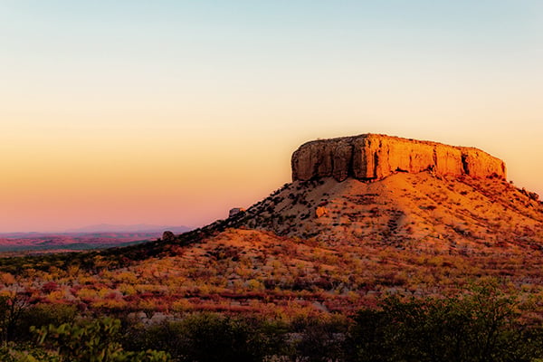 Waterberg bei Sonnenuntergang