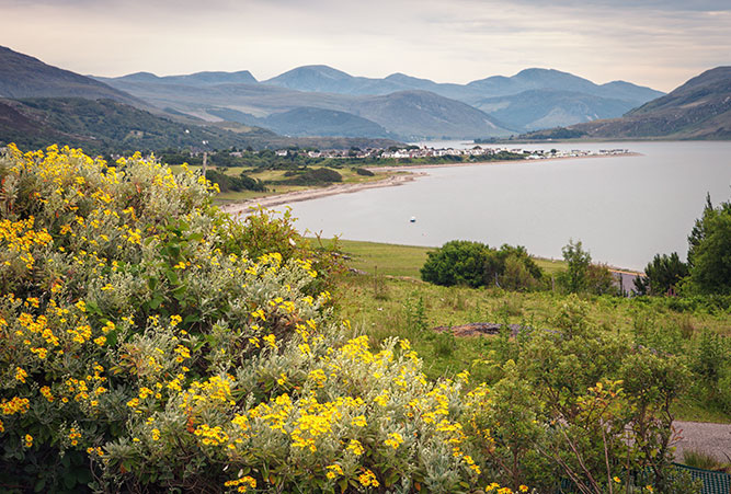 Ullapool Blick auf Hafen