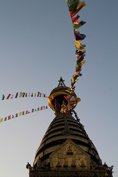 Swayambhu Stupa im Abendlicht