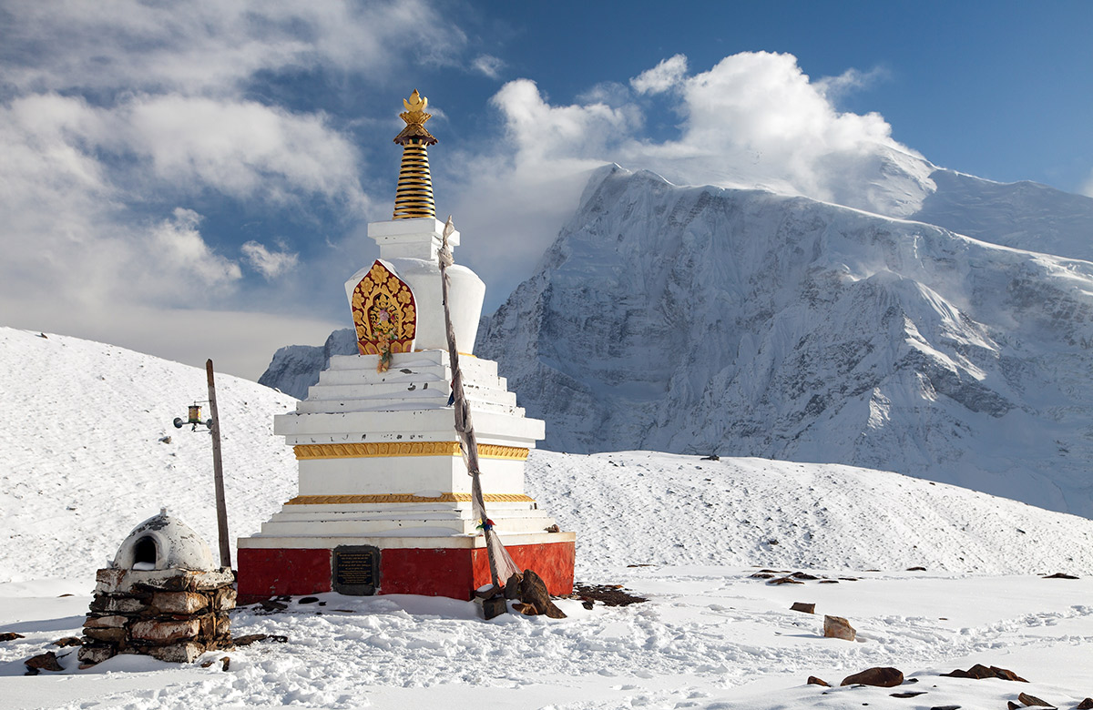 Nepal Blick auf Annapurna 2 und Ganggapurna