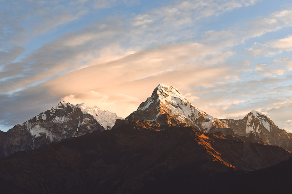 Berge in der Annapurna Region