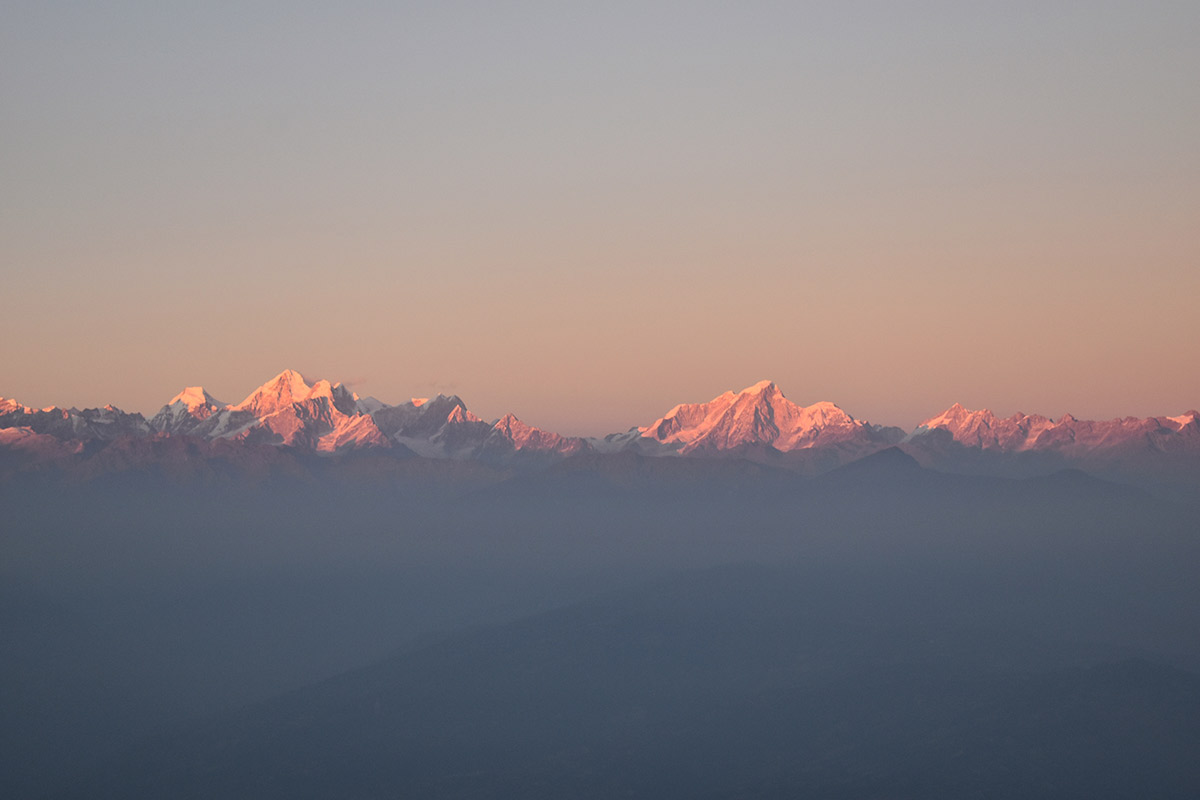 Aussicht auf die Berge Nepals