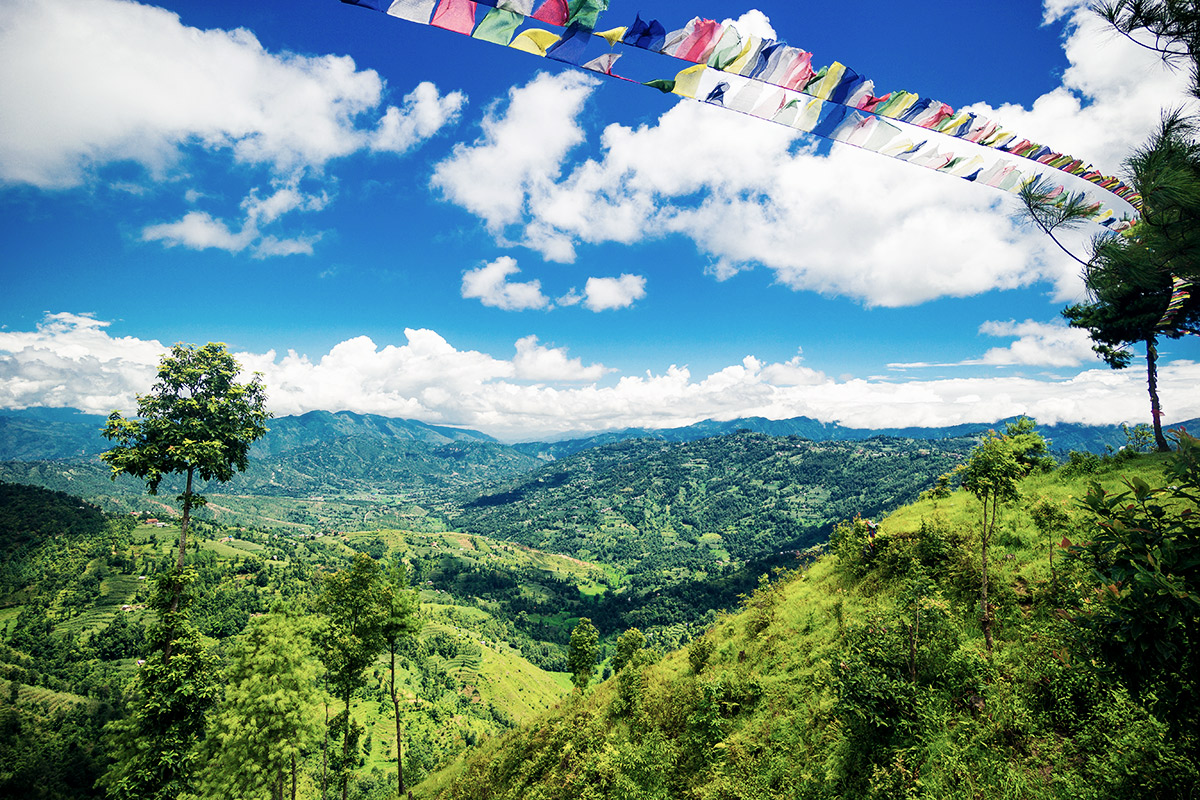 landschaftliche Schönheit im Kathmandutal
