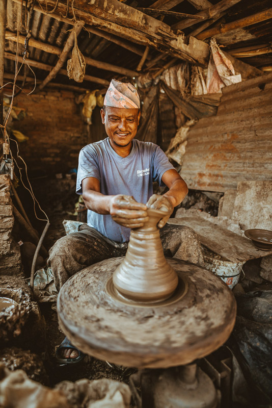 Töpferkunst in Kathmandu
