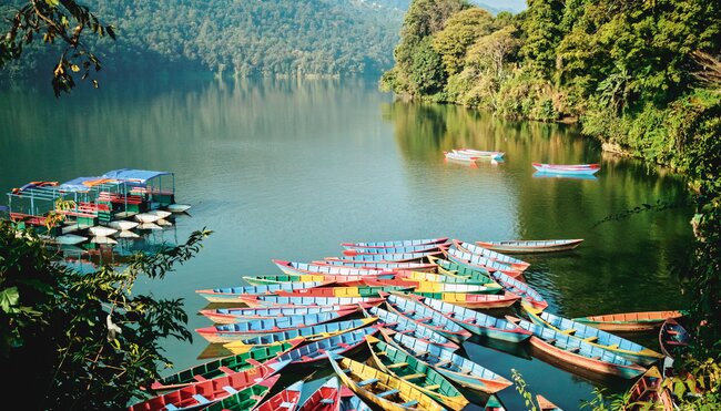 Phewa See in Pokhara, Nepal