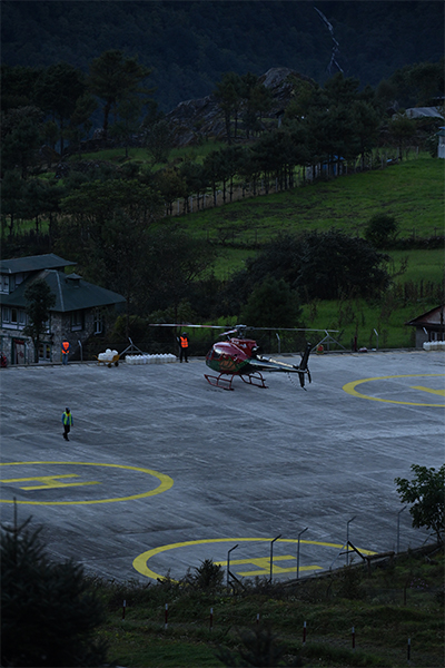 Hubschrauberlandeplatz in Lukla