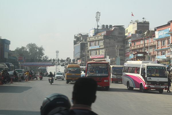 Erster Eindruck auf die belebte Hauptstadt Kathmandu