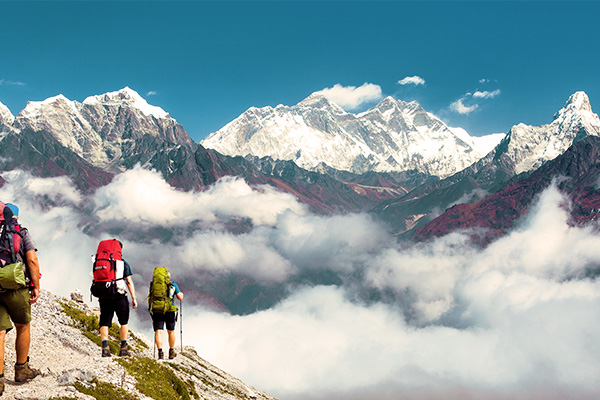 Panoramablick auf den Mount Everest