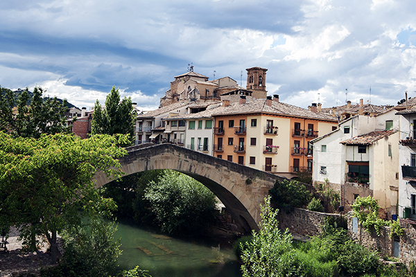 Blick auf die Brücke in Estella