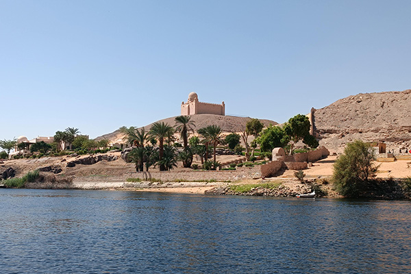 Blick auf die Nil Landschaft in Luxor