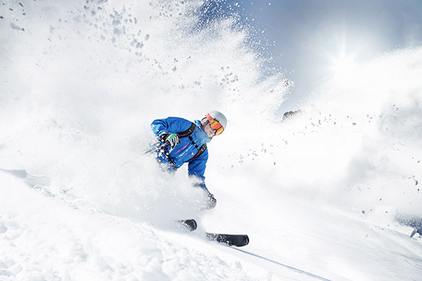 Skifahrer in Myrkdalen