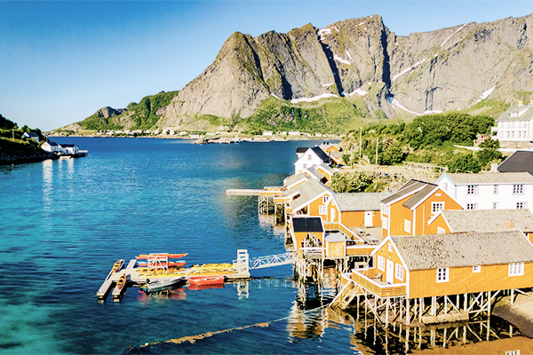 Dorf in den Lofoten