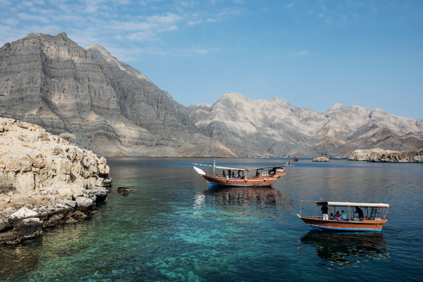 Boote im Fjord Khasab