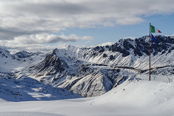 Verschneite Ortler Gruppe