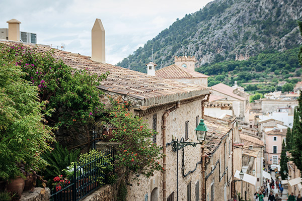 Rustikale Häuser des Ortes Pollença, Mallorca