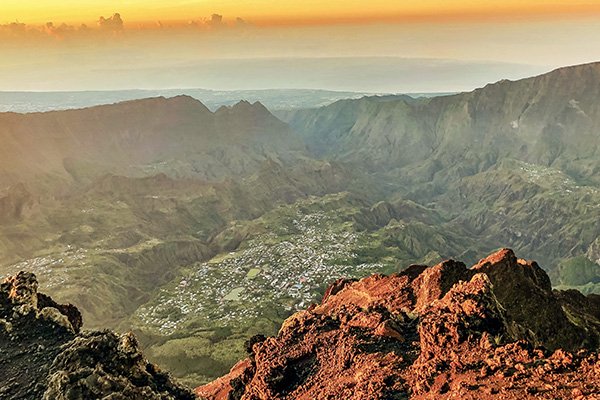 Sonnenuntergang am Piton des Neiges