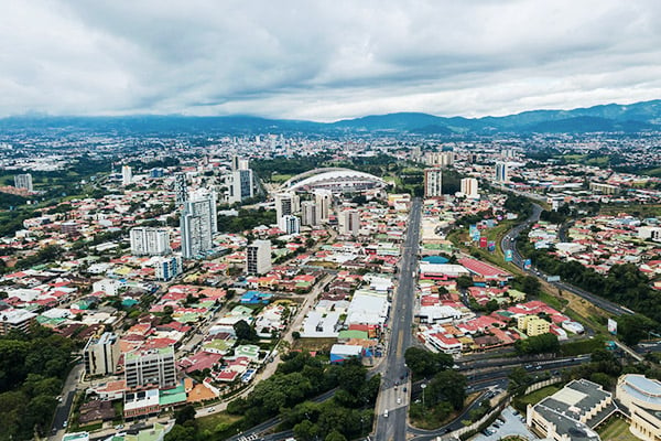 Blick auf San José, Costa Rica