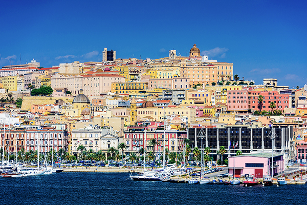 Blick auf Cagliari, Sardinien