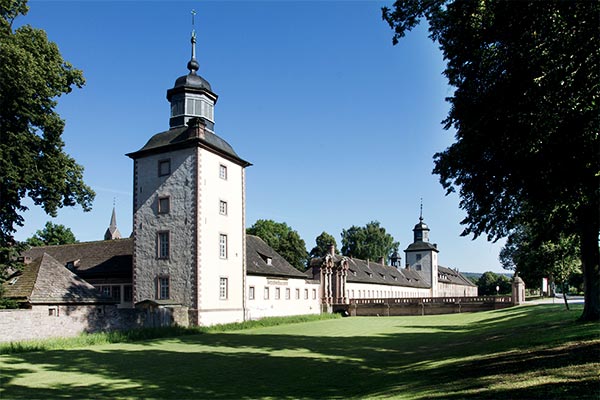 Schloss Corvey bei Höxter am Weser Radweg