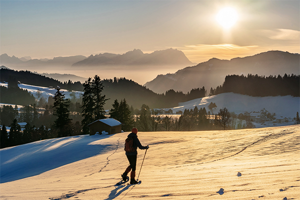 Schneeschuhwandern im Bregenzerwald in Vorarlberg