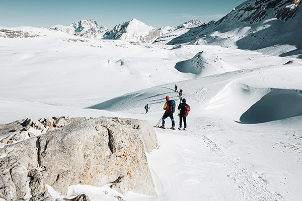 Aufstieg zum Heiligkreuzkofel, Dolomiten