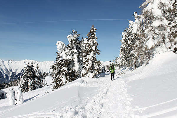 Schneeschuhwanderer individuell