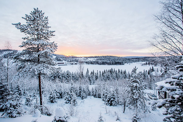 Sonnenuntergang im Winter, Norwegen