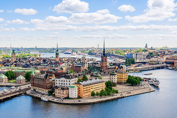 Blick auf Gamla Stan in Stockholm