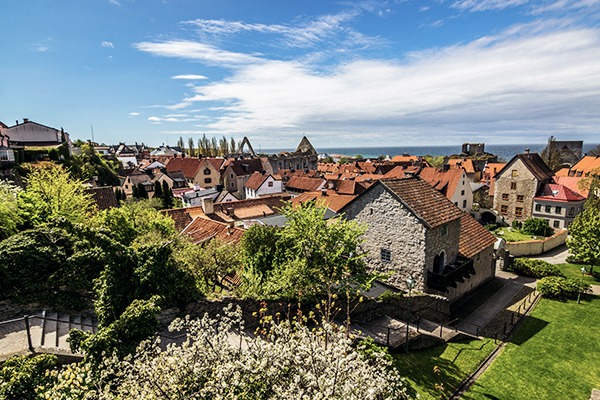 Blick auf Visby auf Gotland