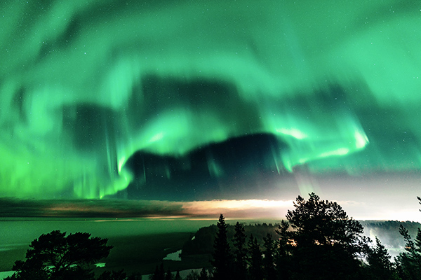 Polarlichter im Norden von Schweden
