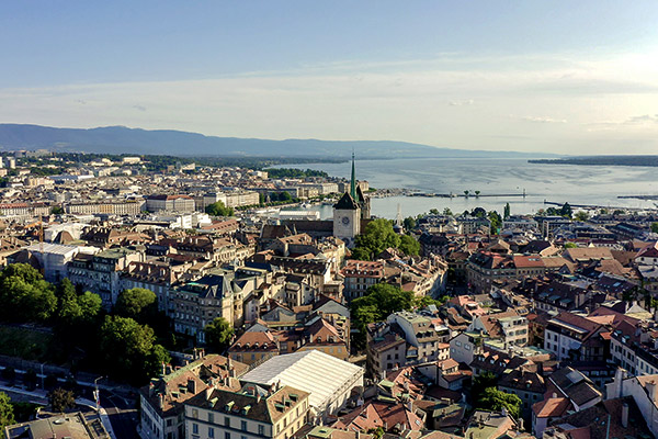 Blick auf die Stadt Genf