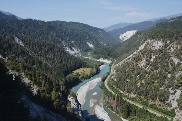 Die Rheinschlucht in der Schweiz