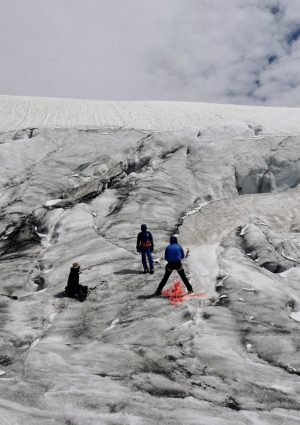 Seilschaft am Gletscher, Hohe Tauern