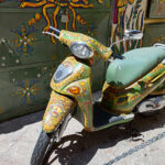 Bemaltes Moped in Sizilien