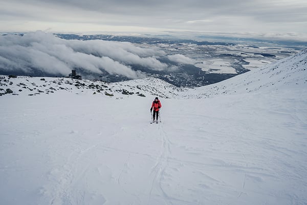 Skitour über den Wolken