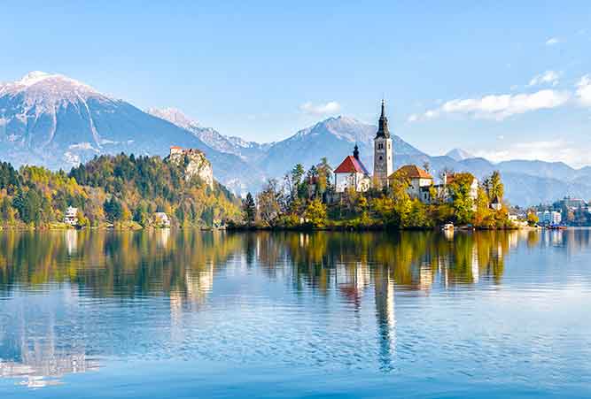 Aussicht auf den Bled-See