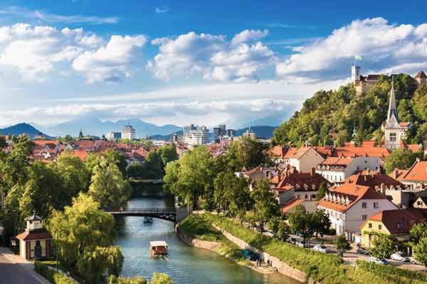 Sloweniens Hauptstadt Ljubljana in Slowenien