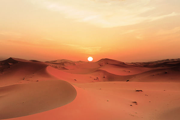 Sonnenuntergang in der Sahara