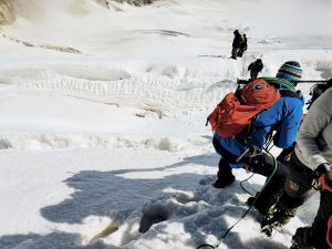 Bergsteiger in der Seilschaft, Schweiz