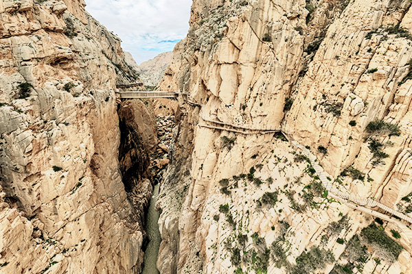 Blick in die Gaitanes-Schlucht am Caminito del Rey