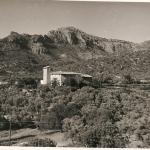 Sepia Aufnahme des früheren Hotel Es Port