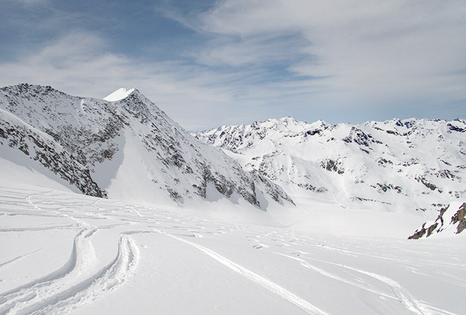 Spuren Skitour in Ötztaler Alpen