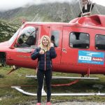 beim Renovieren der Hütte war der Hubschrauber oft zu Besuch