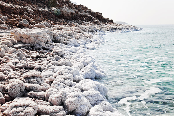 Salz beim Toten Meer, Jordanien