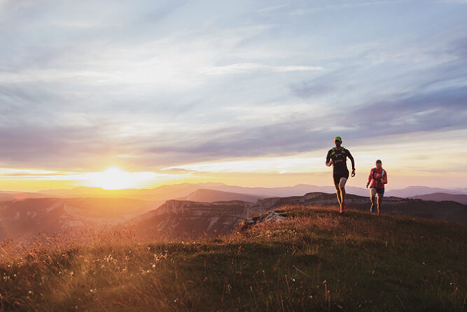 Trailrunning im Sonnenuntergang