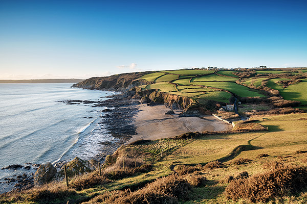 Landschaft am South West Coastal Path