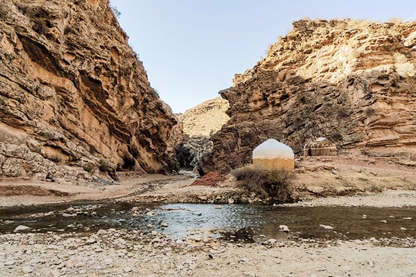 Eingang des Gulkam Canyons in Usbekistan