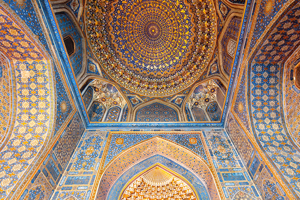 Die Mosaikverzierungen der Bibi-Khanum-Moschee in Samarkand